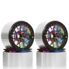 2.2 RC Beadlock Wheels Rims 12mm Hex 1/10 Aluminum Alloy Mud Slingers Hubs For 1:10 Rock Crawler Car Axial SCX10 90046 Tamiya