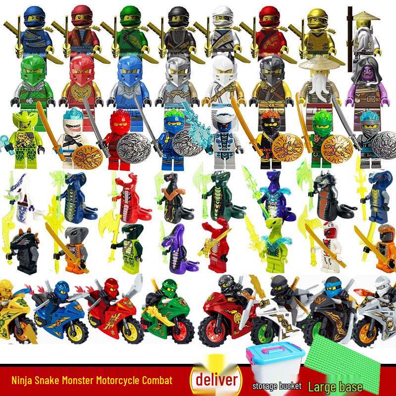 Строительные блоки Просвещения: Мотоцикл и Храм Дракона Ninjago с Минифигурками - Образовательный Конструктор для Мальчиков - Идеальный Подарок на День Рождения
