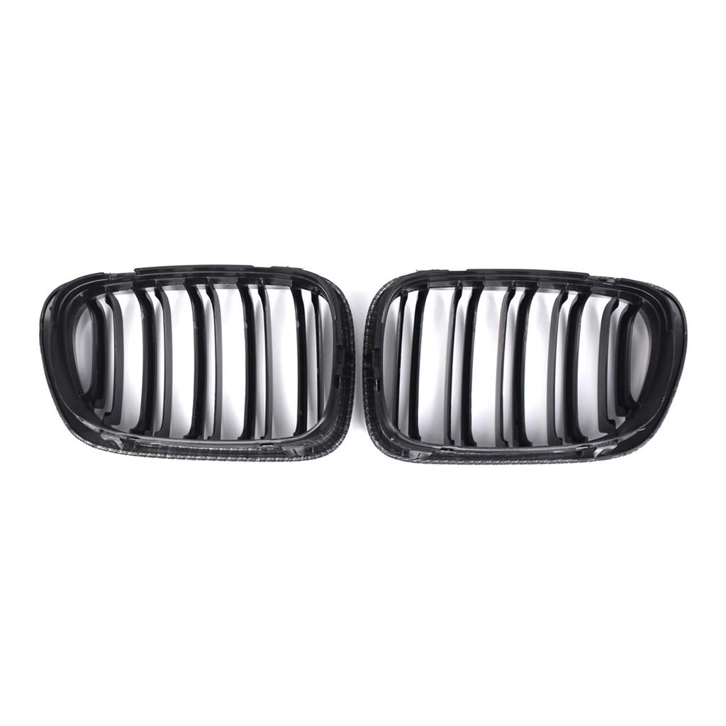 2Pcs Front Upper Chrome Frame Kidney Grilles Car Exterior Parts for BMW