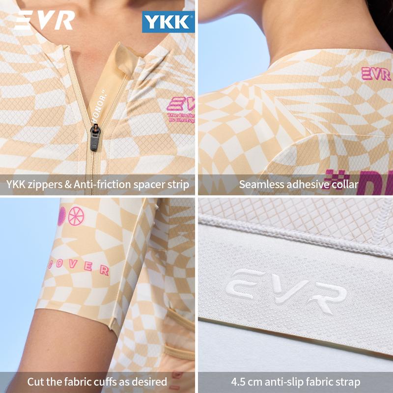 EVR Pro Summer Cycling Jersey Women Lightweight Bicycle Clothing MTB Jersey with Pockets Quick Dry Bike Riding Shirt Clothes