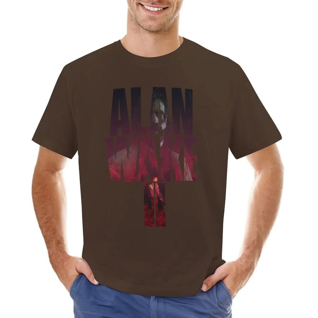 Alan Wake 2 T-shirt oversized summer top big and tall t shirts