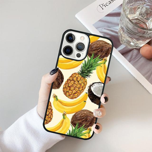 Summer Fruit Pineapple Phone Case For iPhone 17 Air 16 pro max 15 14 plus 12 13 Soft Bumper Shell Cover coque