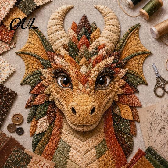 Набор для рукоделия в стиле пэчворк «Дракон» DIY Kit, Ткань с узором, Тема Знаки Зодиака, Проект для шитья для взрослых, Ручная работа для домашнего декора, Продвинутые принадлежности для квилтинга