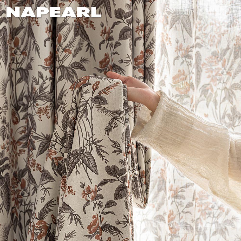 1 шт. NAPEARL Американский средневековый стиль Блэкаут Шторы с высокой плотностью Печатные шторы для Спальни Гостиной Окна для Домашнего Декора