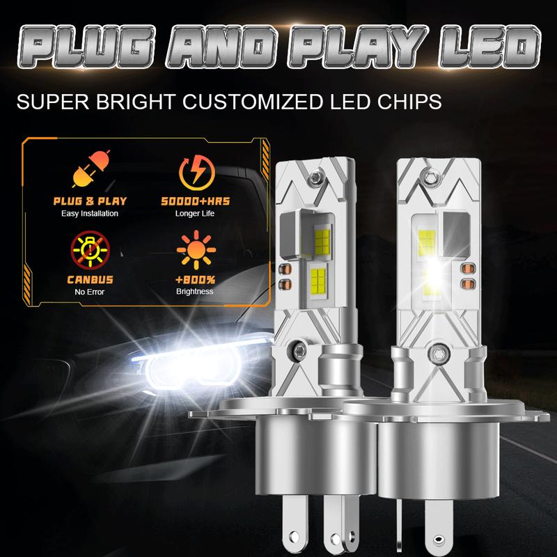 H4 LED Супер яркая лампа головного света 3000000Лм Беспроводная Plug And Play светодиодная лампа для автомобиля 6000K Прожектор Автомобильная диодная лампа