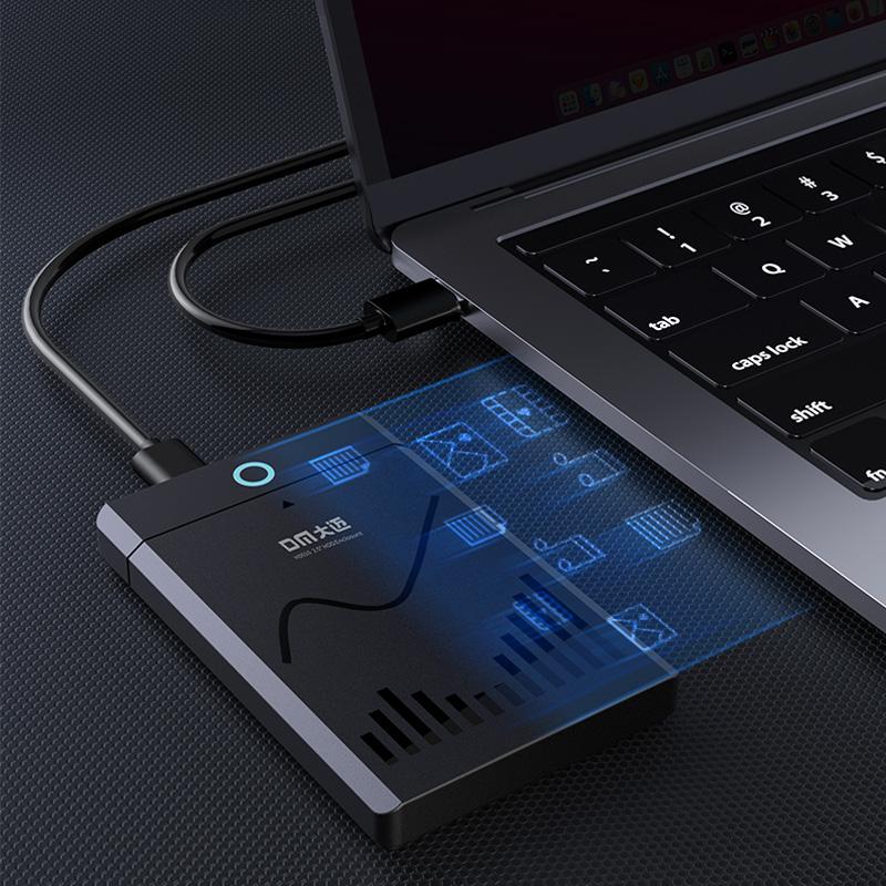 2.5 Inch External Hard Drive Enclosure SATA3 to Type C HDD Enclosure with Built in Cable External case