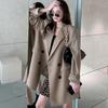 New Korean Versatile Fashion Loose Suit Coat for Women Double Breasted Blazers Oversized