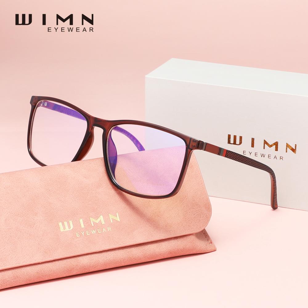 Очки WIMN Anti-Blue Ray для мужчин и женщин, для телефона, компьютера, блокирующие синий цвет, прямоугольные очки для чтения