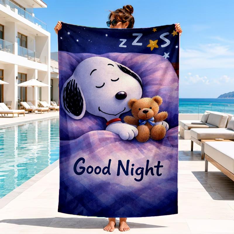 Snoo-dog Dreams On The Moon Beach Towel, Microfiber Beach Towel, Perfect For Pool, Beach, Travel, Home Decor Beach Party Fan gifts