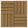 Terrace Tile 3D Design 11 pcs Teak 30 x 30 cm WPC