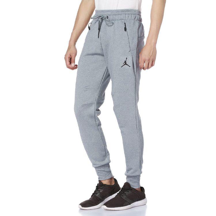 Jordan Knitted Sweatpants Men's Gray Moderate Straight Fit Pants 809475-065