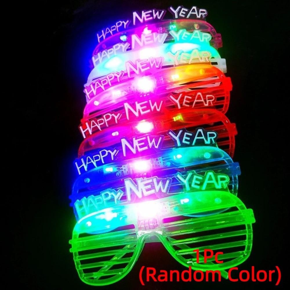 Heart Shape 2027 LED Glow Glasses Funny Light Up Glasses New Year Glow Glasses Christmas Party