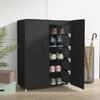 VidaXL Shoe Cabinet Black 60x28x90 Cm Fabric 337261