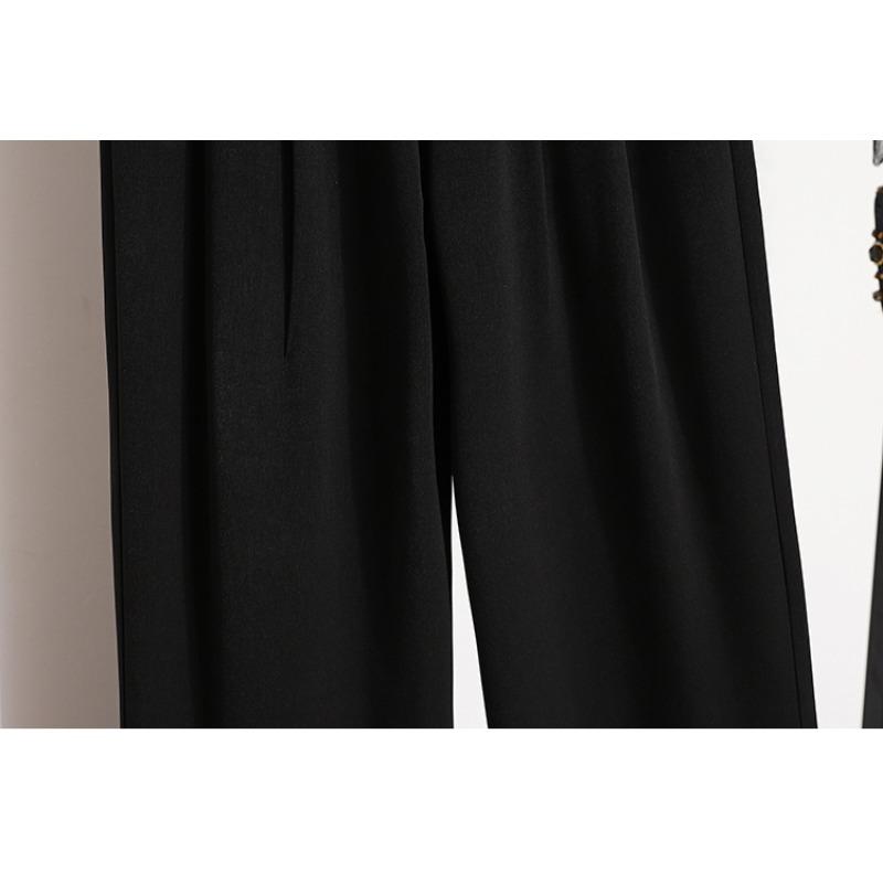 Dimanaf Plus Size Spring Pants Women Elastic Grey Loose High Waist Vintage Buttons Solid Loose Casual Basic Trousers Pants Wide Leg Pants 5XL