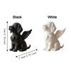 Plastic Dog Figurine with Wings Smooth Surface Sitting Puppy Figurine  Office Tabletop