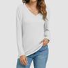 Womens Long Sleeve V Neck Shirts Basic Tee Casual Top Fall Trendy Tunic Outfits Fitted T Shirts