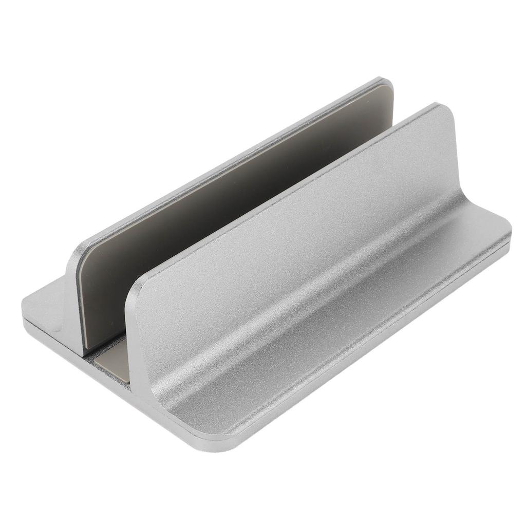 Вертикальная подставка для ноутбука, серая, регулируемая основа, 3D изогнутое дно, силиконовый держатель для ноутбука