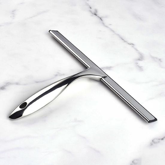 Скребок для стеклянных дверей Эргономичная ручка Нержавеющая Удобная ручка с крючком Легко повесить Скребок для душа для стеклянных дверей Инструмент для чистки окон