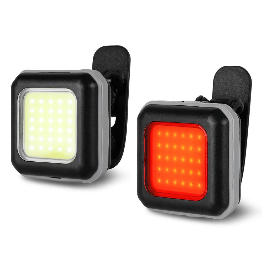 Bicycle Headlight and Tail Light Set Type-C Charging Night Riding Warning Light Suitable for Most Bikes