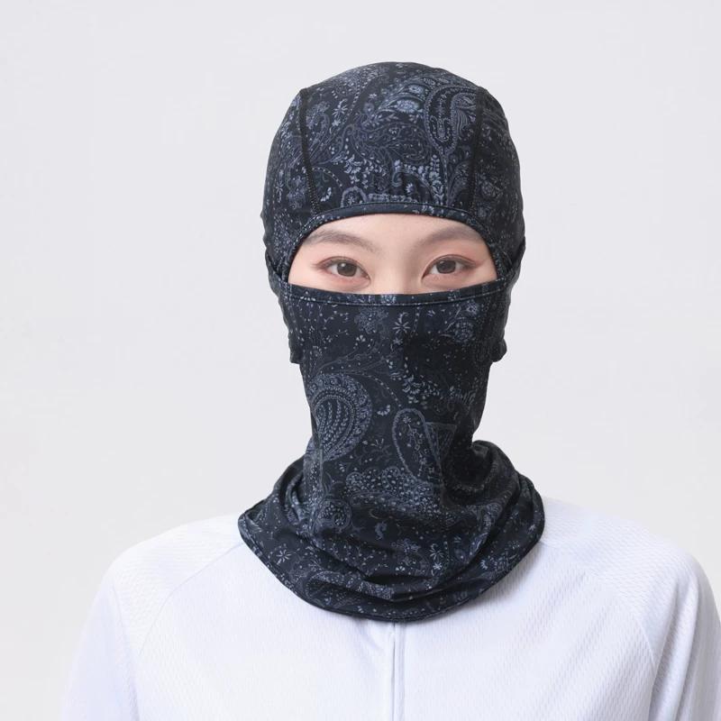 Langxidi Summer Sun Protection Cycling Hood, Anti-Uv Face Mask, Ice Silk Face Mask, Women's Headscarf for Swimming