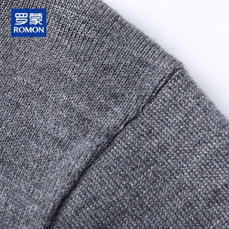 ROMON Мужской однотонный вязаный свитер с высоким воротником