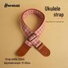 Red Plaid Adjustable Cotton Guitar Strap with Buckle (PO-103)