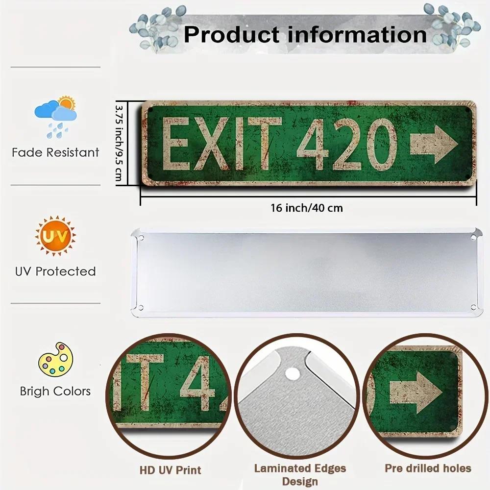 1 шт., винтажный деревенский ретро-уличный знак Stoner Avenue - 4''x16''/10см*40см - отлично подходит для украшения комнаты, дома и стены