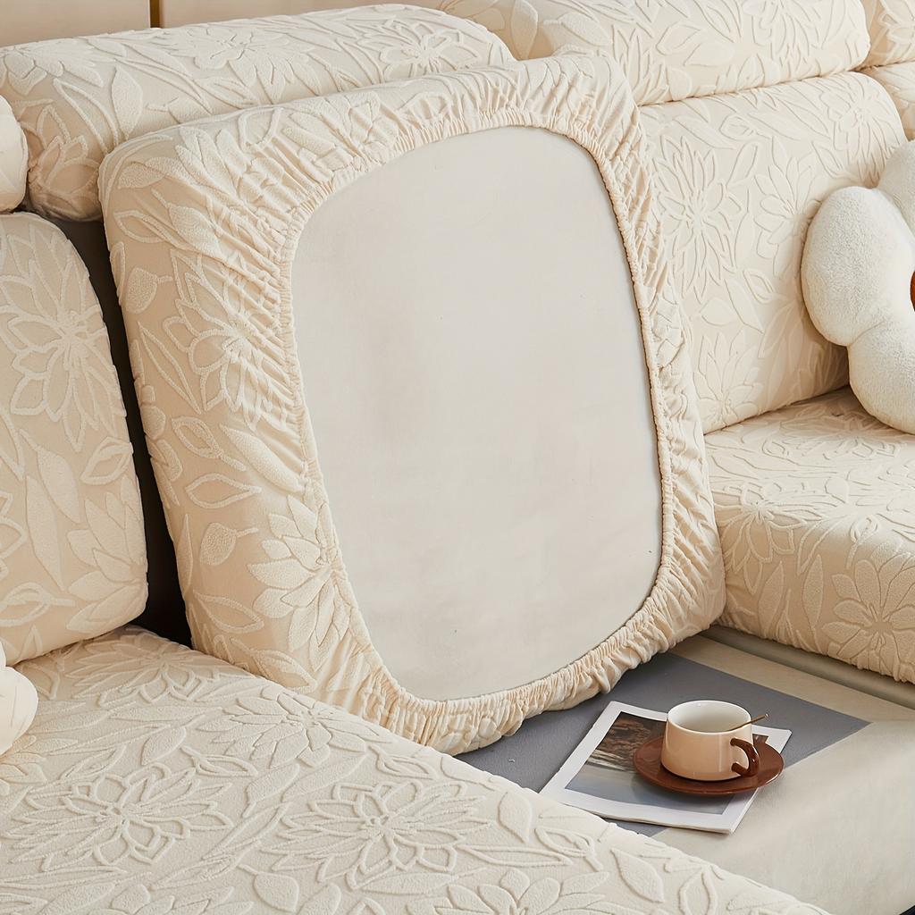 Однотонный жаккардовый чехол на диван с камелиями, 1 шт., эластичный чехол на диван, защита мебели для спальни, офиса, гостиной, дома