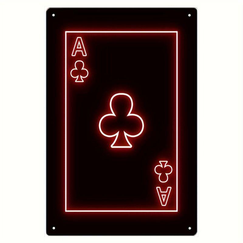 Постер с игральными картами Металлическая табличка 20x30см Настенное искусство