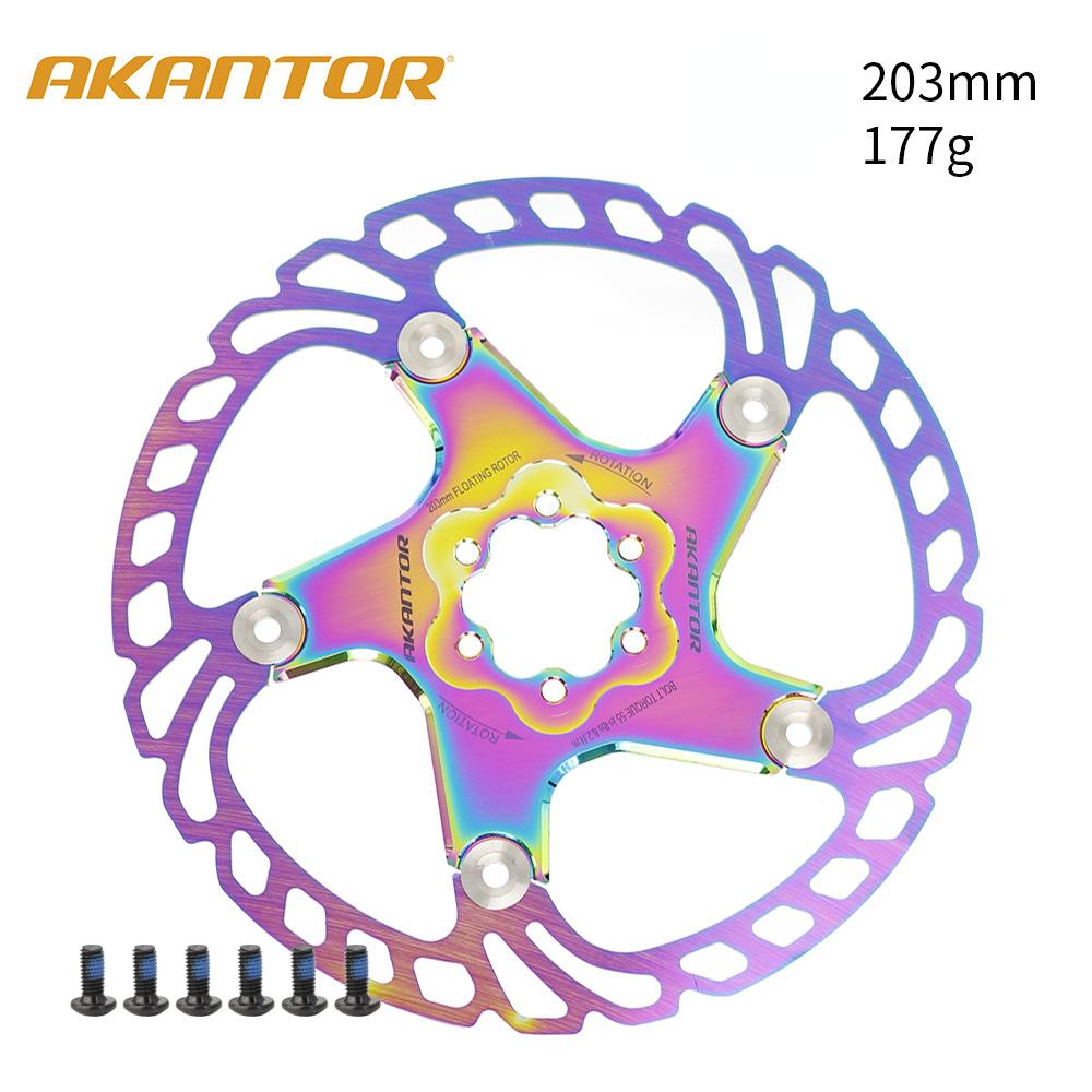 AKANTOR MTB велосипедные тормозные роторы 160/180/203 мм, ротор дисковых тормозов, дорожный тормозной ротор для горного велосипеда, плавающие роторы для велосипеда