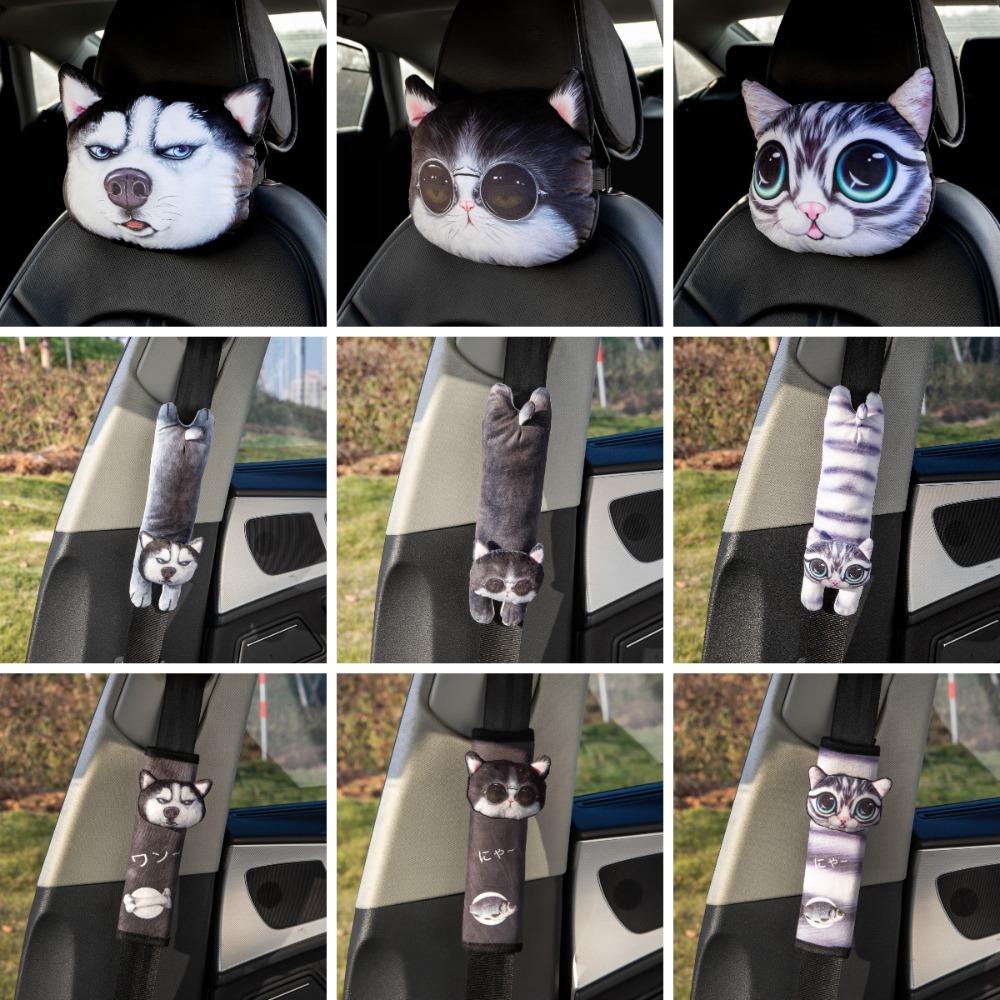 Auto Accessories Car Pillow Soft Seat Belt Cover Cute Shoulder Strap Cushion