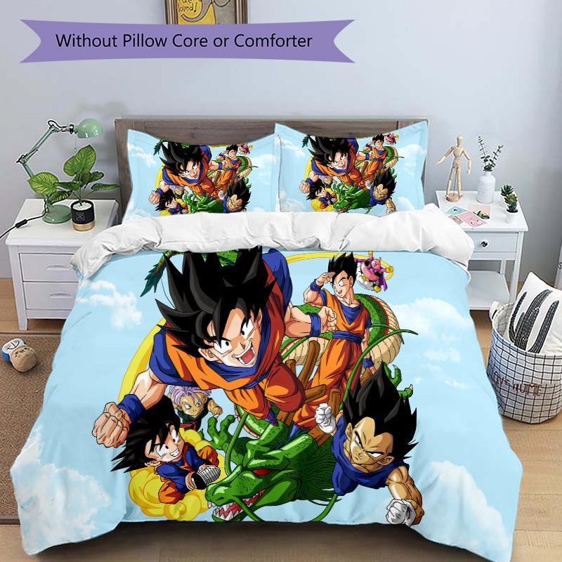 Dragon Ball Heroes Print 3Pcs Bedding Setduvet Cover With 2 Bedropillowcase Home Birthday Gift