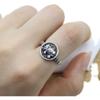 Adjustable Open Ring Women Men Vintage Elephant Coin Motif Geometric Hollow Plated Finger