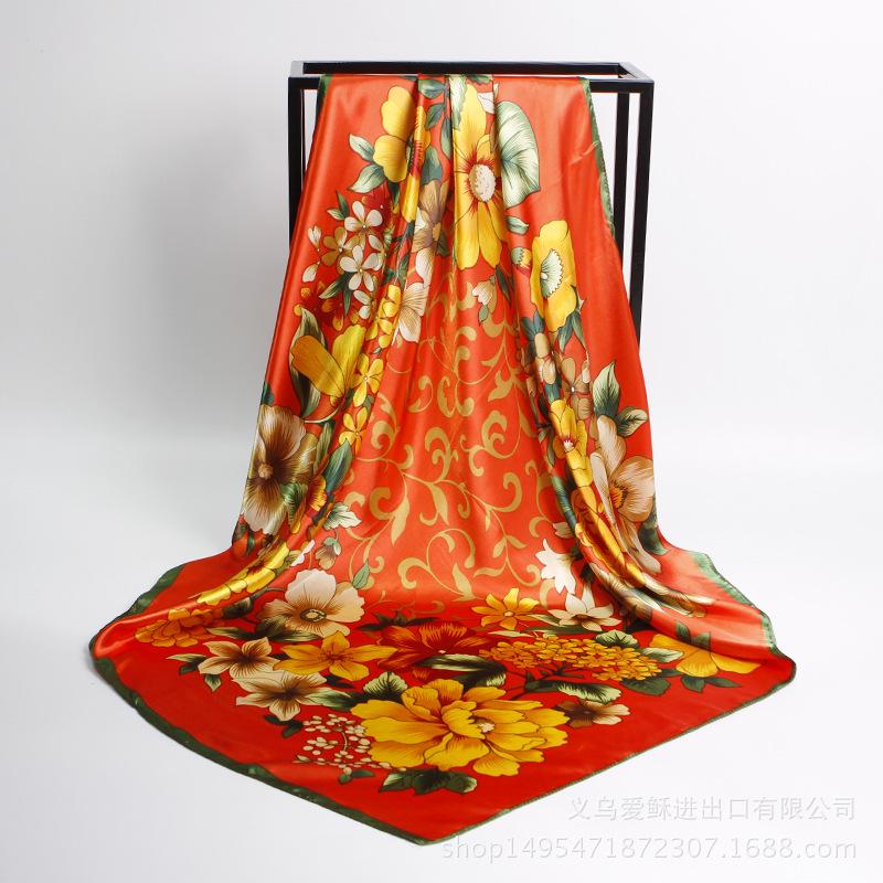 High-quality Luxurious Silk Scarves Headband Scarfs Neck Scarf For Women Chain Silk Scarf Women's Decorative Shawl