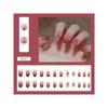 Gradient Patch  Love Peach Bow See Photochromic Stereo Wear Nail  Fake Nail