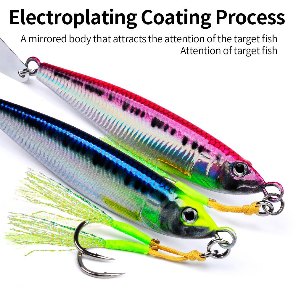 Приманка железная пластина свинцовая рыба 3D печать имитация приманки приманка дальний заброс подводная металлическая приманка 20 г-80 г быстросъемная железная пластина