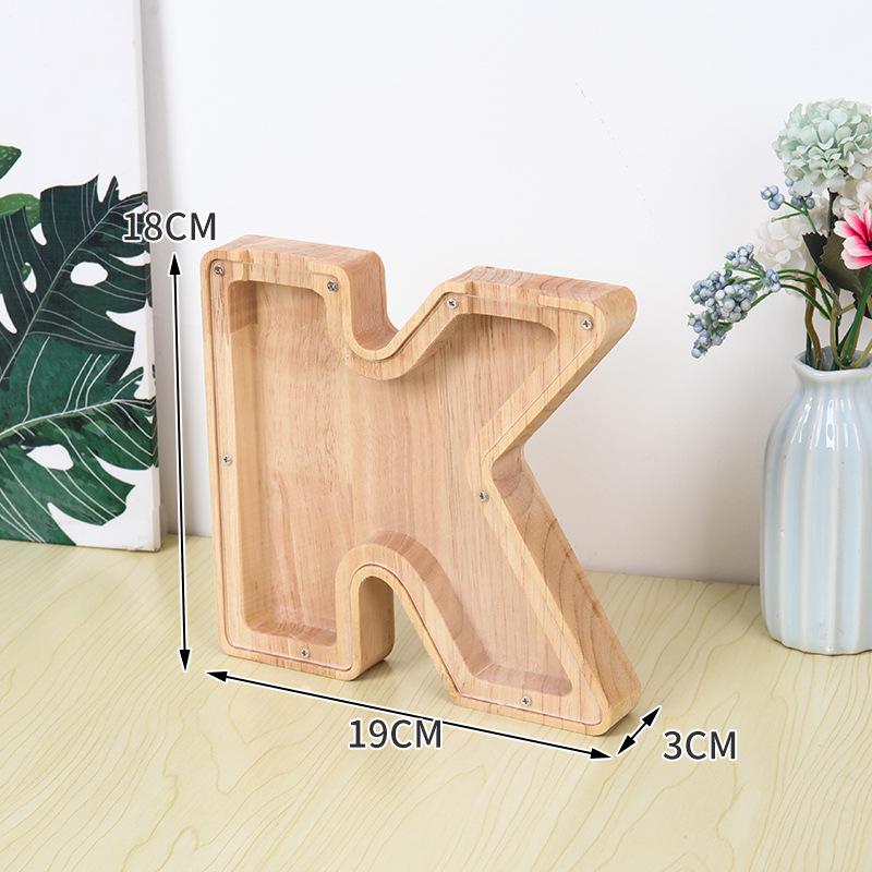 Деревянная и акриловая копилка для детей с алфавитом - прозрачный дизайн животных