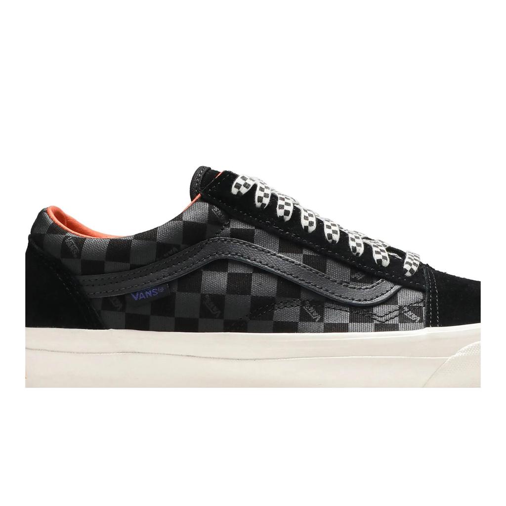 Vans OG Old Skool LX 'Floral Checkerboard - Black' (Unisex) Black / Orange Skate Shoes VN0A4P3XXG5