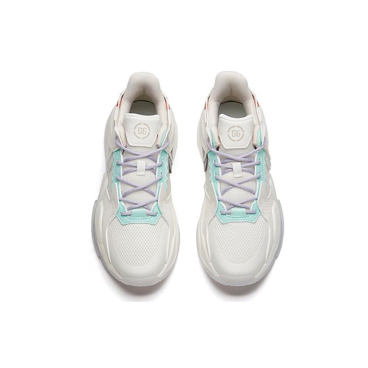 Anta Кроссовки Lifestyle Series с нескользящей износостойкой подошвой для скейтбординга женские белые фиолетовые зеленые 122218083-2