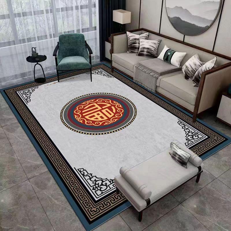 New Chinese Rural Style Fashion Carpet Living Room Sofa Bedroom Study Kitchen Entrance Door Mat Non-slip Home Decoration Rug