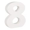 MDF-number 8 , White, 11cm, Thickness 2cm