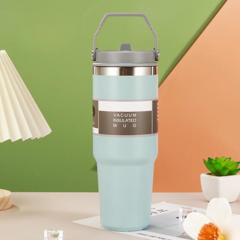Portable Thermal Coffee Cup To Carry High Capacity Mug Thermos for Hot Coffee Gym Water Bottle Stainless Steel Insulated Tumbler