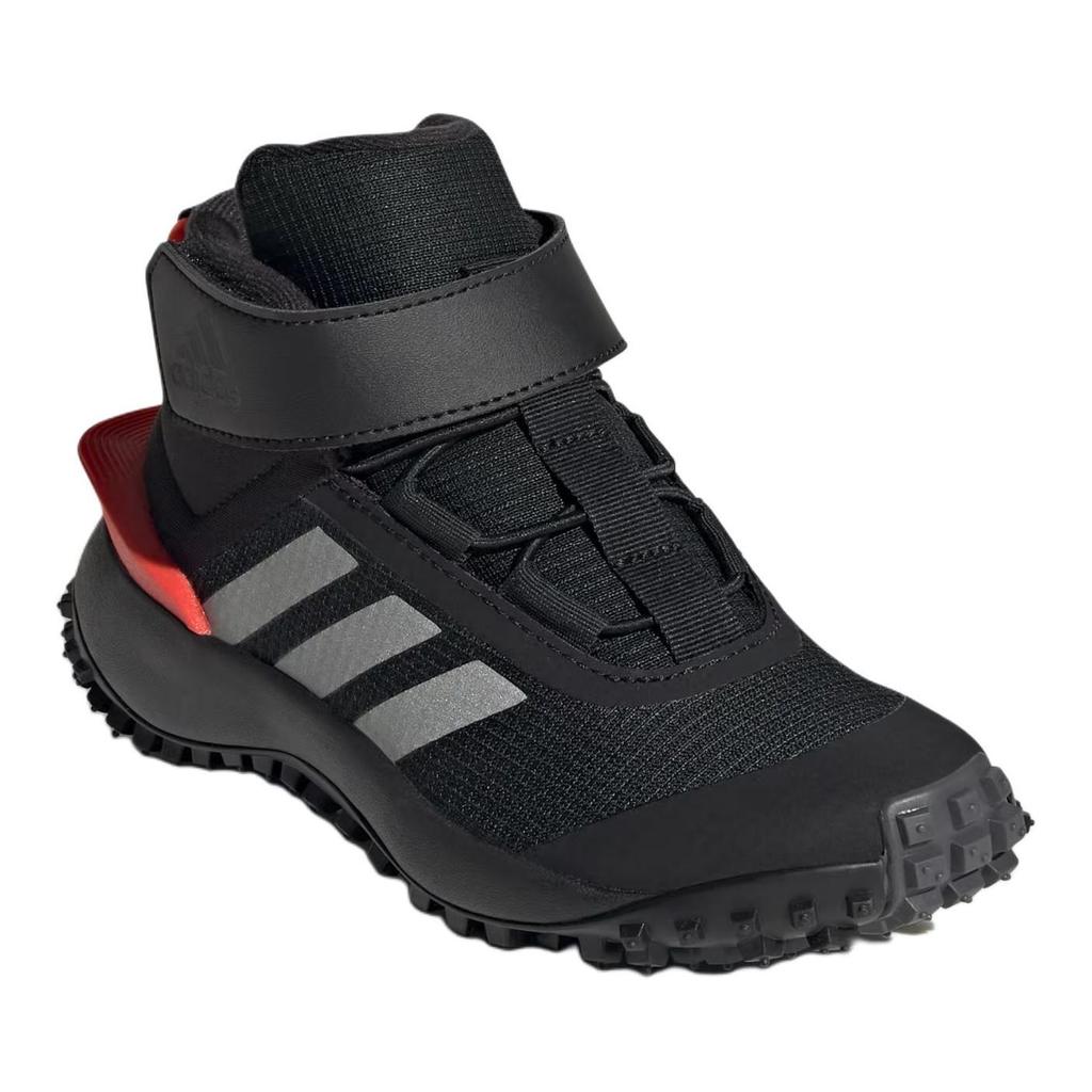 Adidas Fortatrail Round Toe Velcro Durable High-Top Running Shoes Kids Sneakers Black IG7263