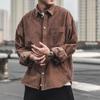 Corduroy Shirt Men's Long-sleeved Spring and Fall Overalls Lined Coat