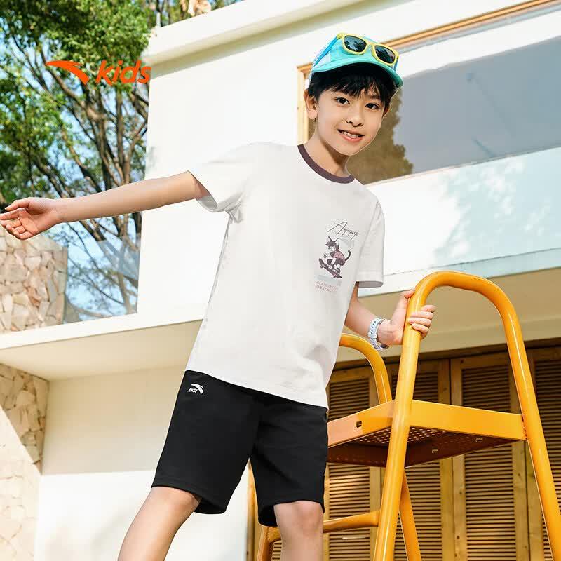 ANTA Kids Boys' Summer Breathable Short Sleeve T-Shirt