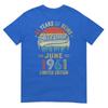 Vintage June 1961 65 Years Old 65th Birthday Unisex Unisex Tshirt