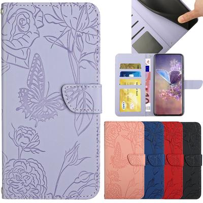 Чехол-кошелек для телефона Samsung Galaxy S22 Ultra S21 Plus S20 Fe S10 Lite S8 S9 5g, чехлы с цветком и бабочкой, кожаный откидной чехол для женщин