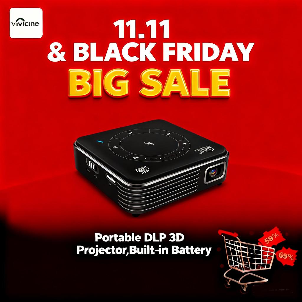 Vivicine P11 Новейший смарт-карманный мобильный 3D-мини-проектор