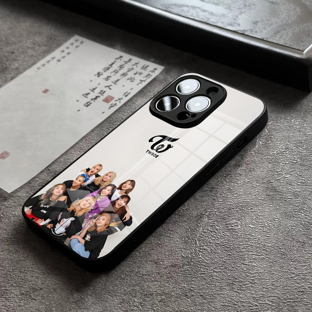 Kpop TWICE Phone Case for iPhone 18 16 Pro Max 15 Plus 14 Pro 12 11 13 Mini X XR XS Max 8 7 Plus SE Glass Cover