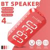 Многофункциональный беспроводной Bluetooth-динамик, настольный будильник, зеркальный светодиодный дисплей, функция AUX-in, FM-радио, портативные громкоговорители